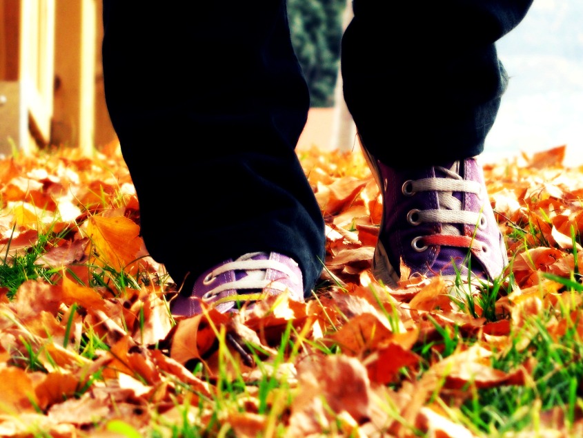 camminando tra le foglie