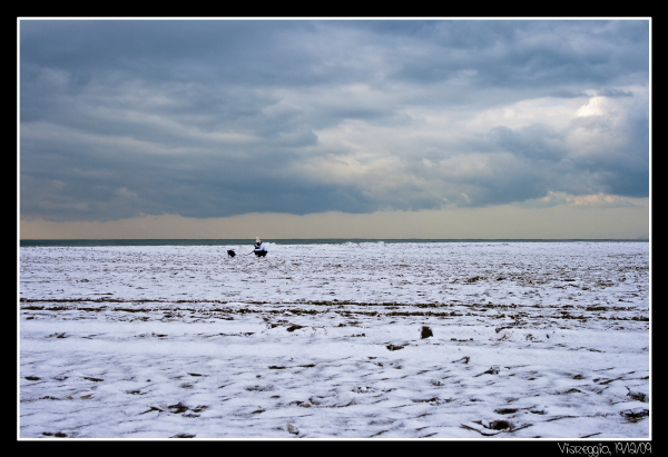 Viareggio - Spiaggia innevata 1