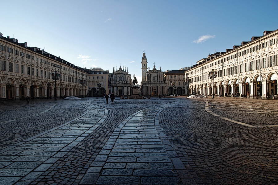 Torino piazza San Carlo a Natale