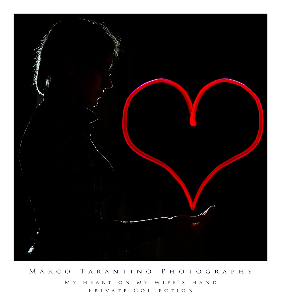 My heart on my wife's hand...