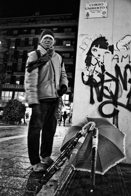 Venditore di ombrelli