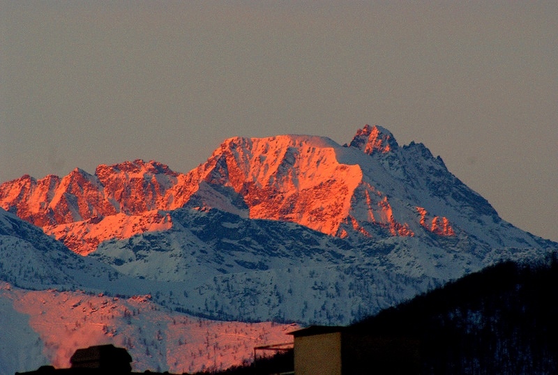 La alpi viste da Pinerolo ,questa mattina