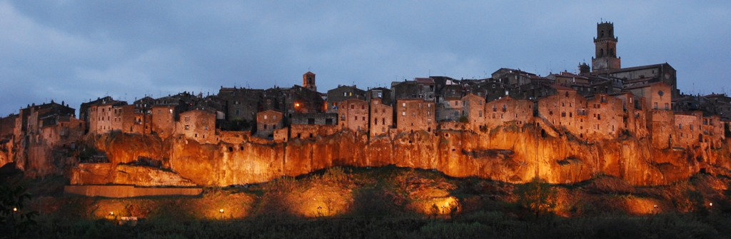 Pitigliano on sunset