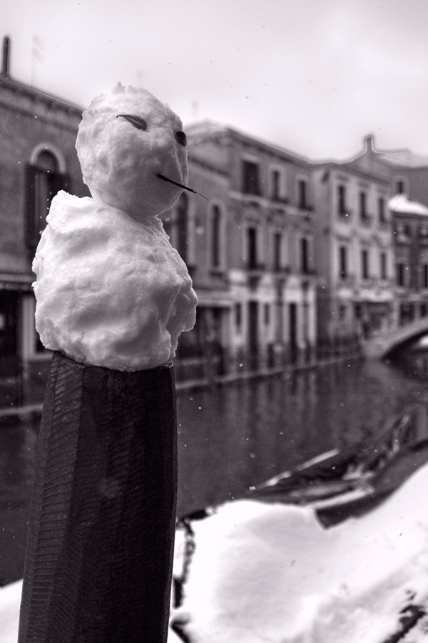 che bella la neve a venezia