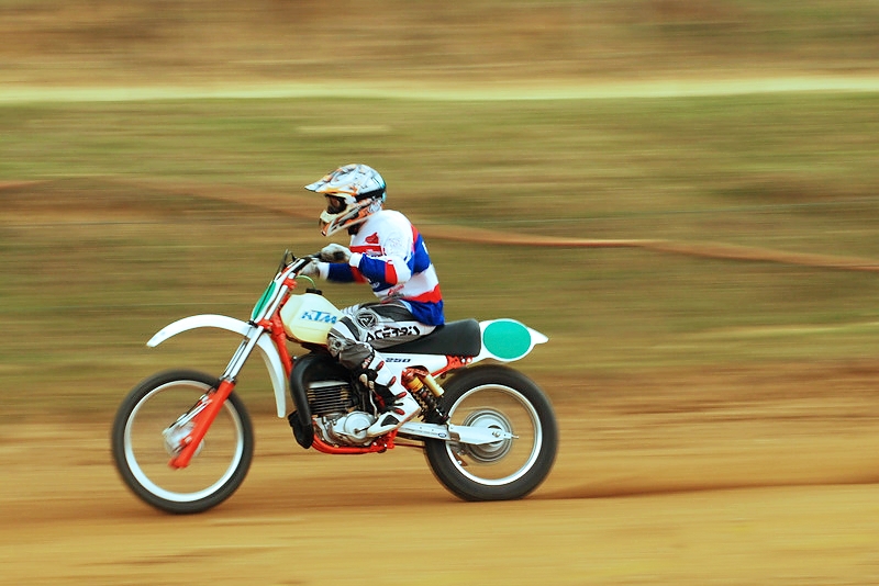 Motocross d'epoca,panning.