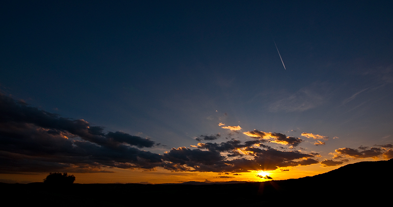 tramonto sui calanchi