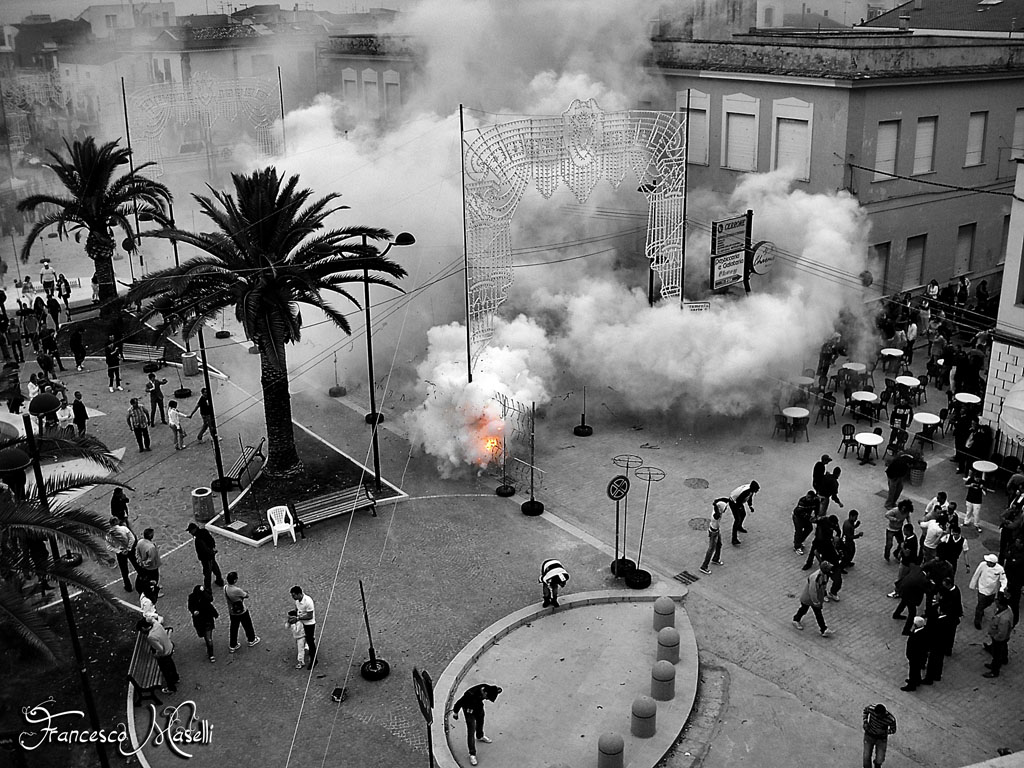 fuoco finale della festa Patronale