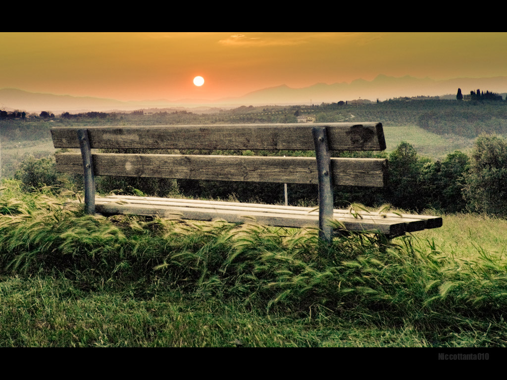 panchina con vista