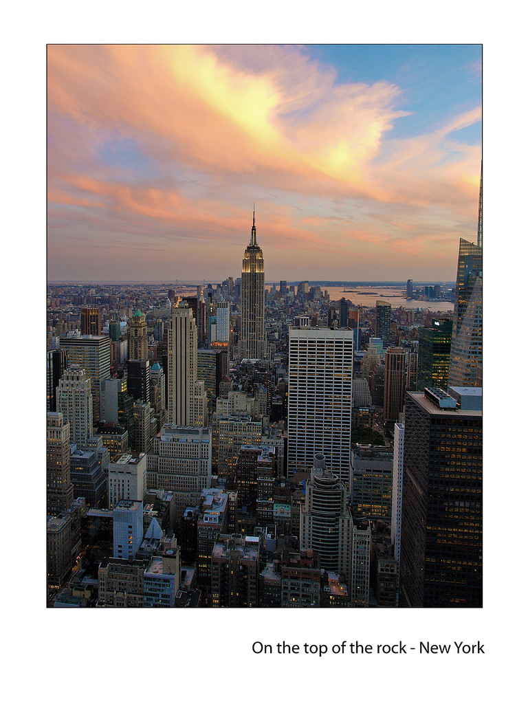 on the top of the rock