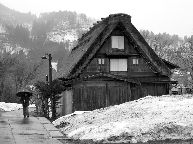 lonely man at Shirakawa Go
