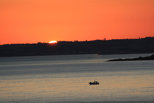 tramonto a mare