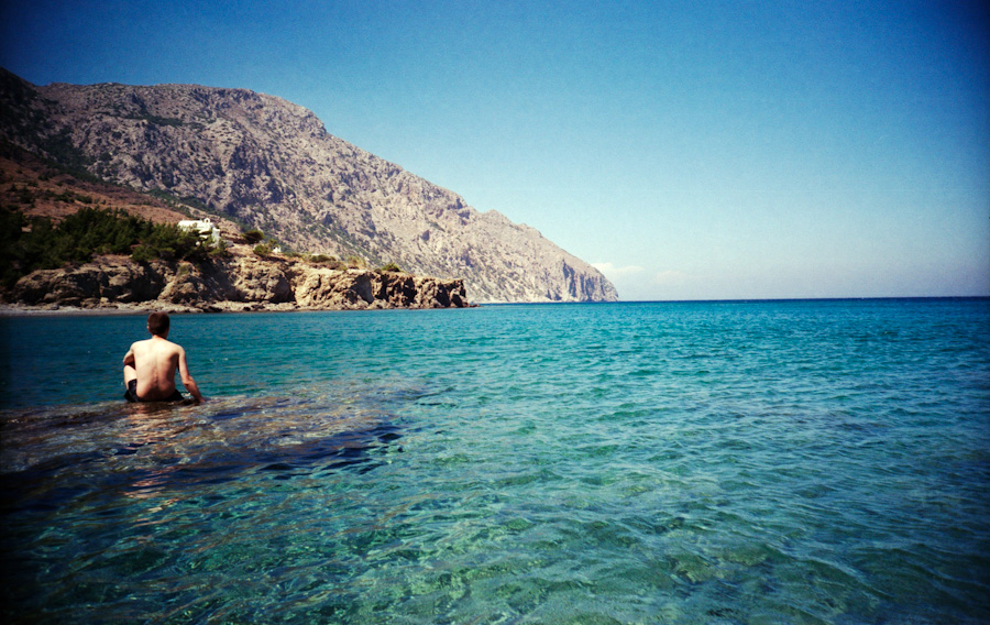Sitting in the water