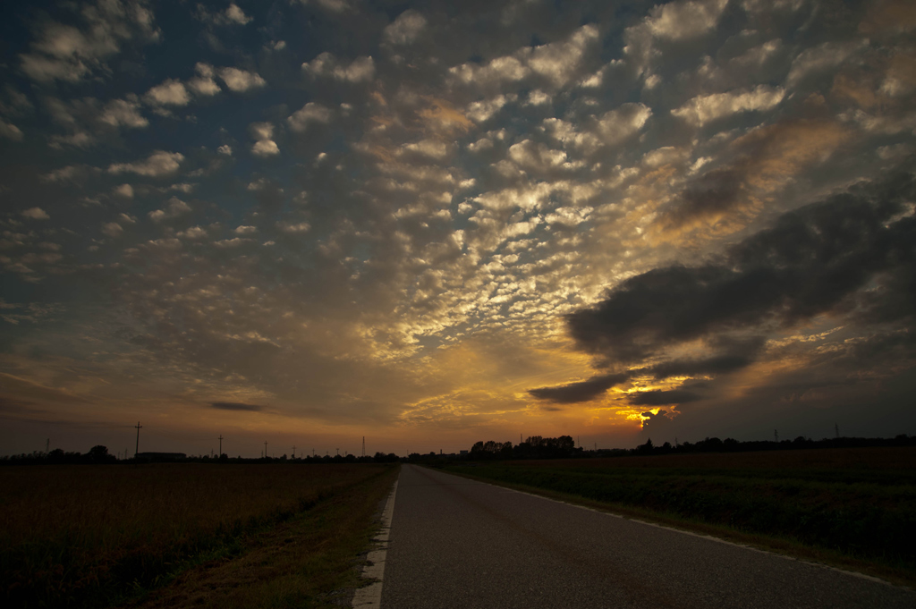 Prospettiva di un tramonto