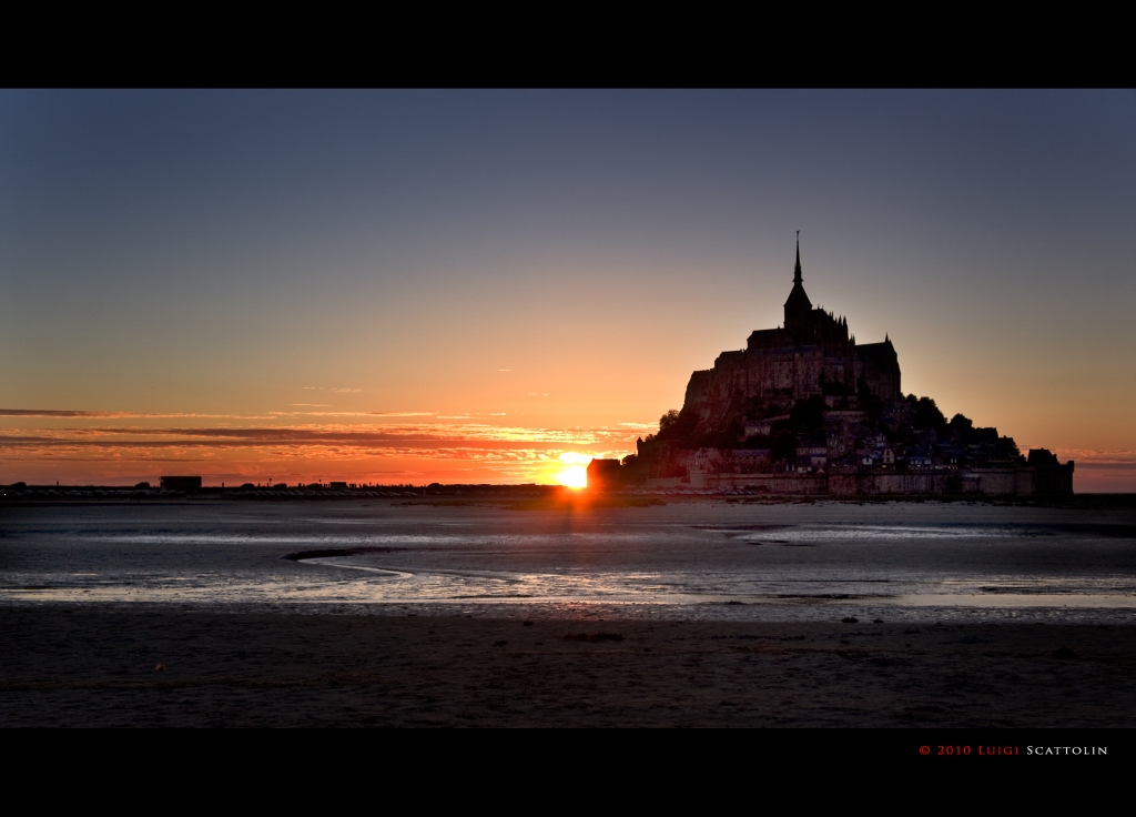 Sunset at Le Mont Saint Michael - Normandy