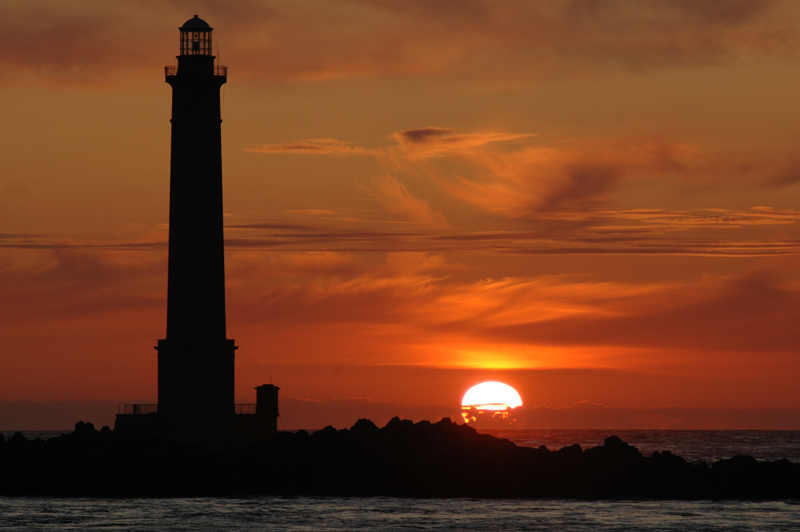 Cap de la Hague,Normandia  : il faro al tramonto