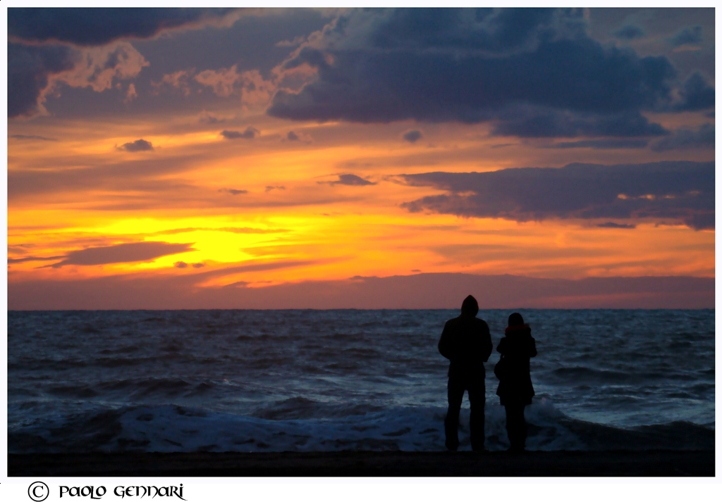 guardando il tramonto