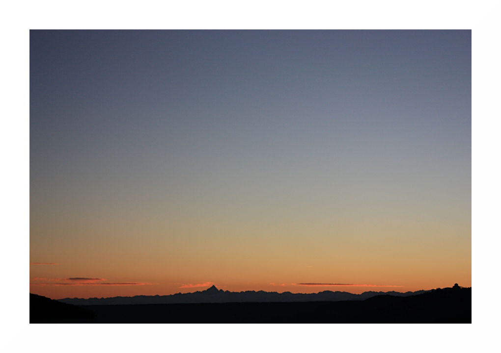 Le Alpi al tramonto