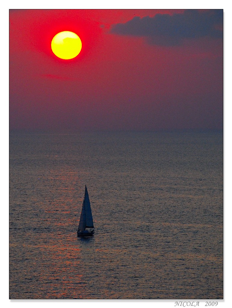 tramonto in barca