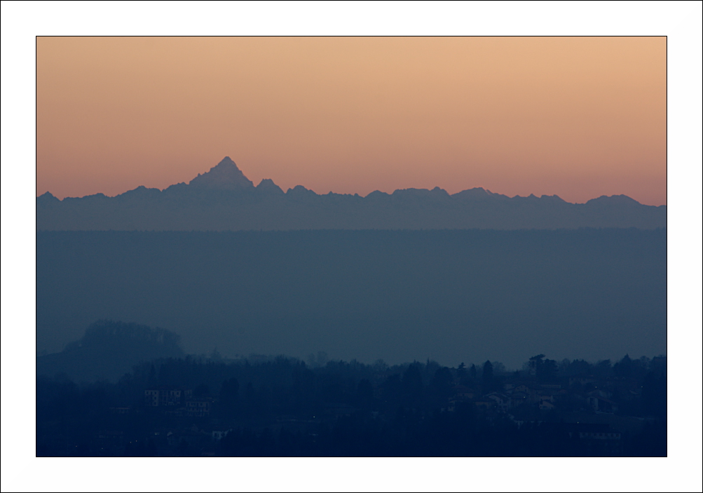 Tramonto dietro al Monviso