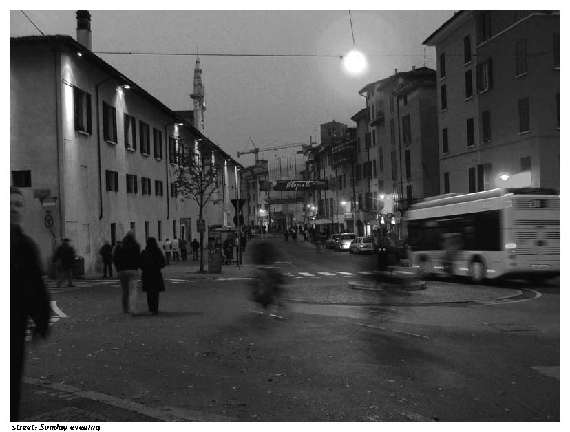 street: sunday evening