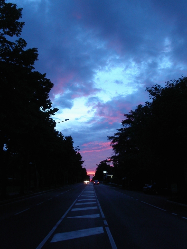 Tramonto sulla via Emilia