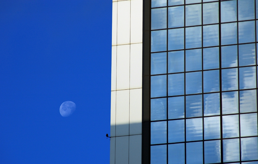 il grattacielo e la luna