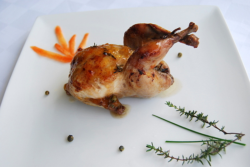 Quaglie glassate agli agrumi