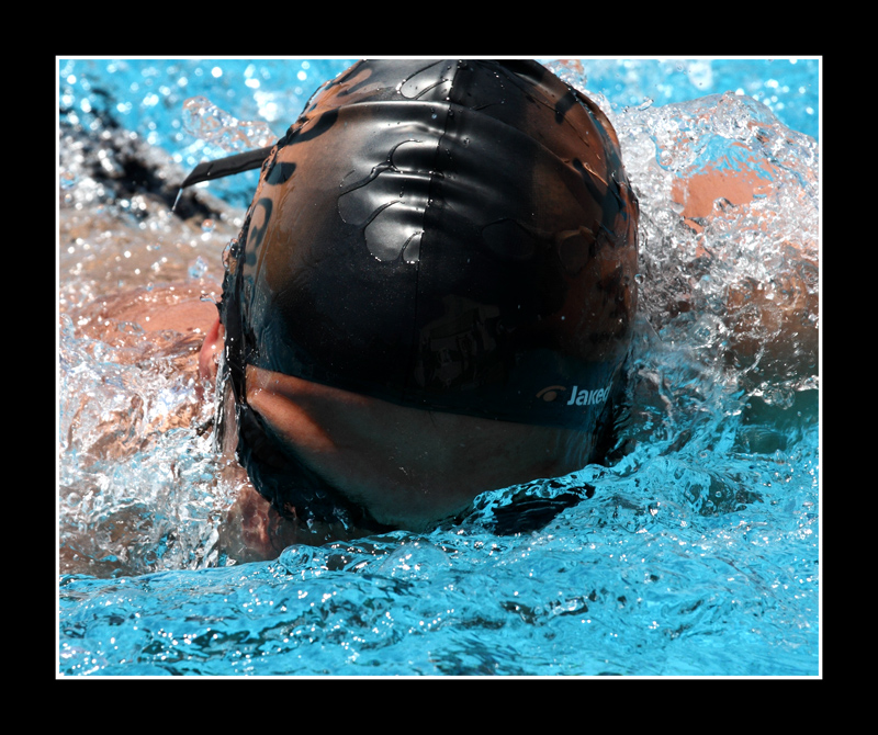 Nuotatore in primo piano