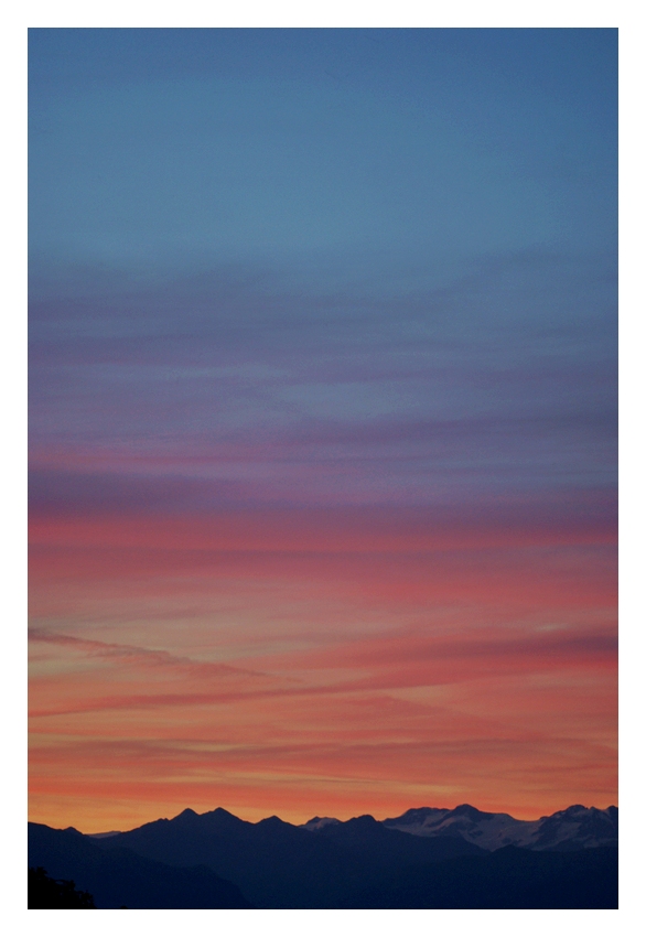 tramonto sul Monte rosa