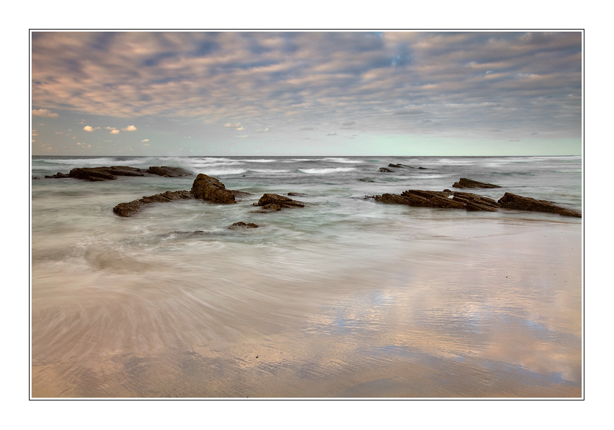 In the clouds and waves