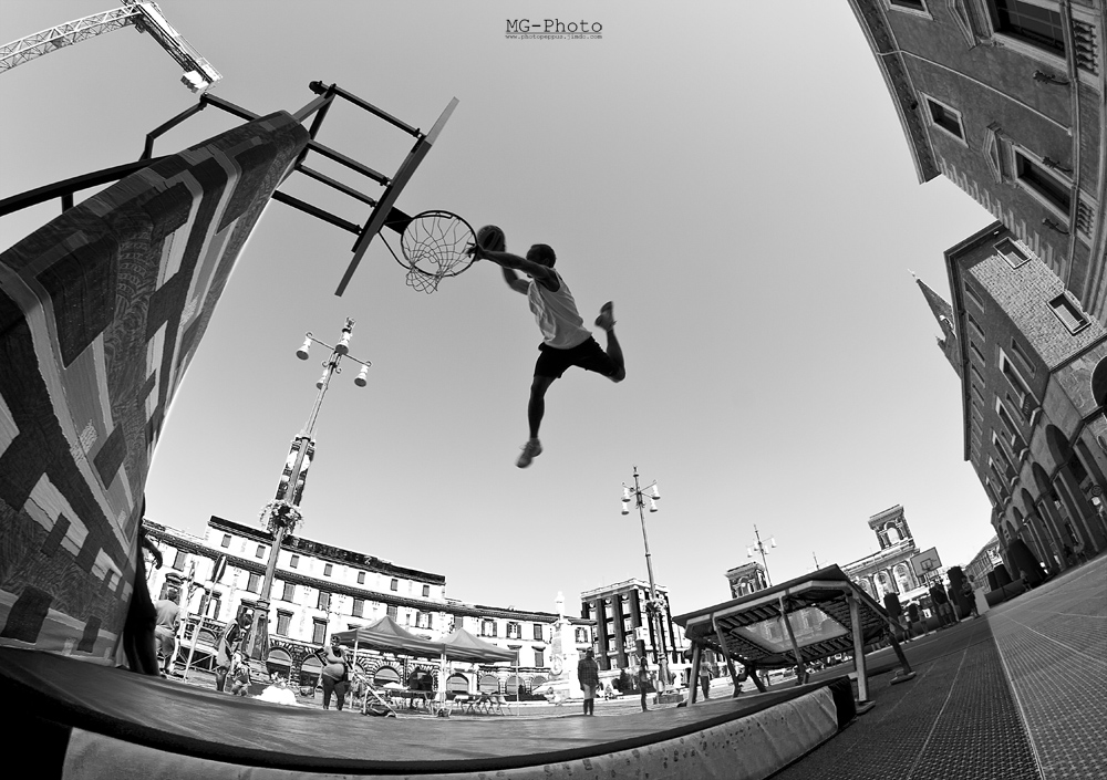 evoluzioni di un cestista