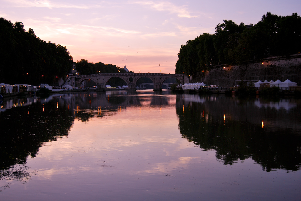 Tramonto sul Tevere