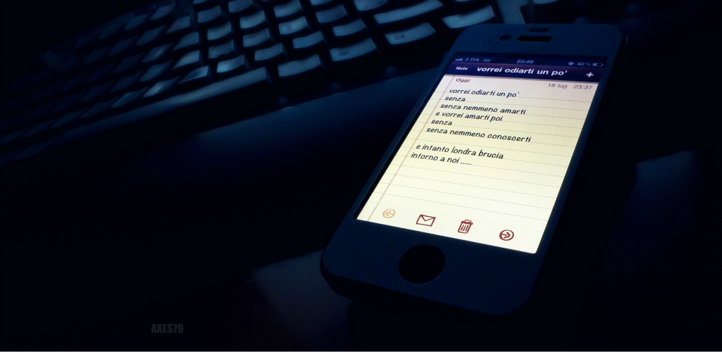 ....vorrei odiarti un po'.....