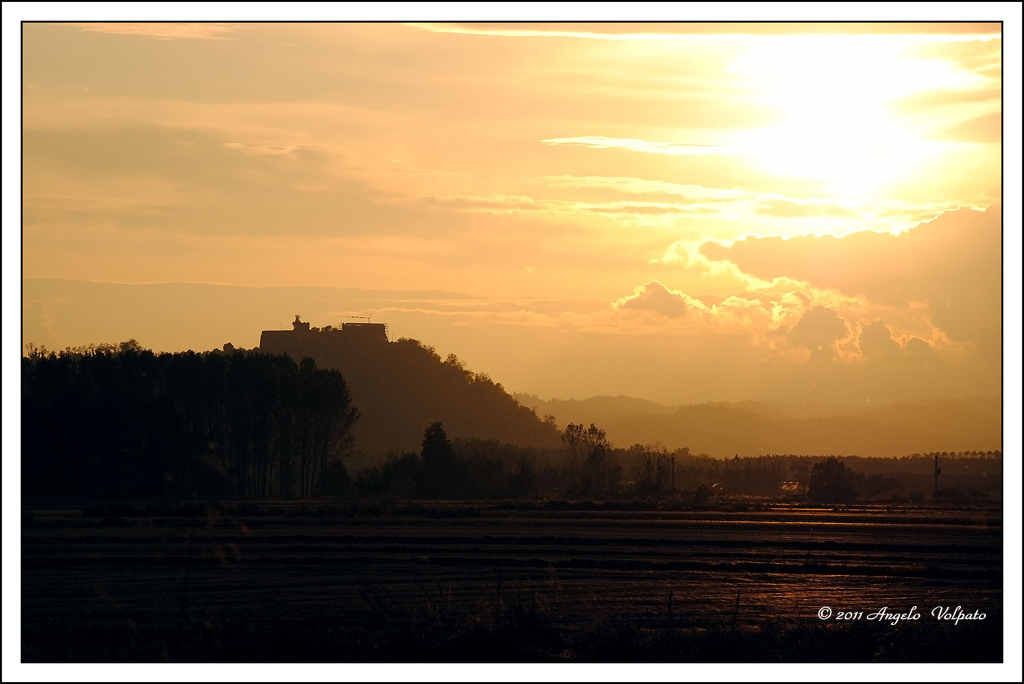 Tramonto sulla Fortezza di Verrua Savoia