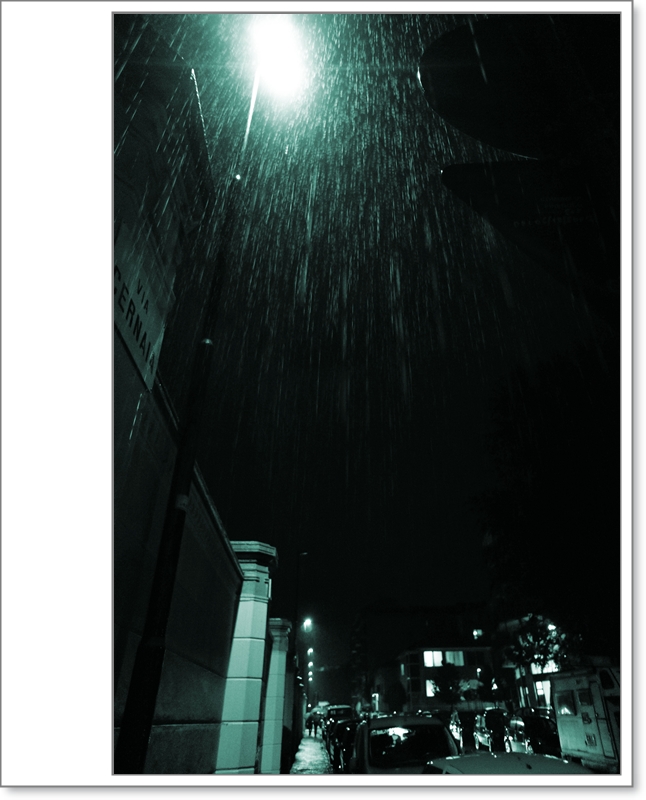 in una sera di pioggia