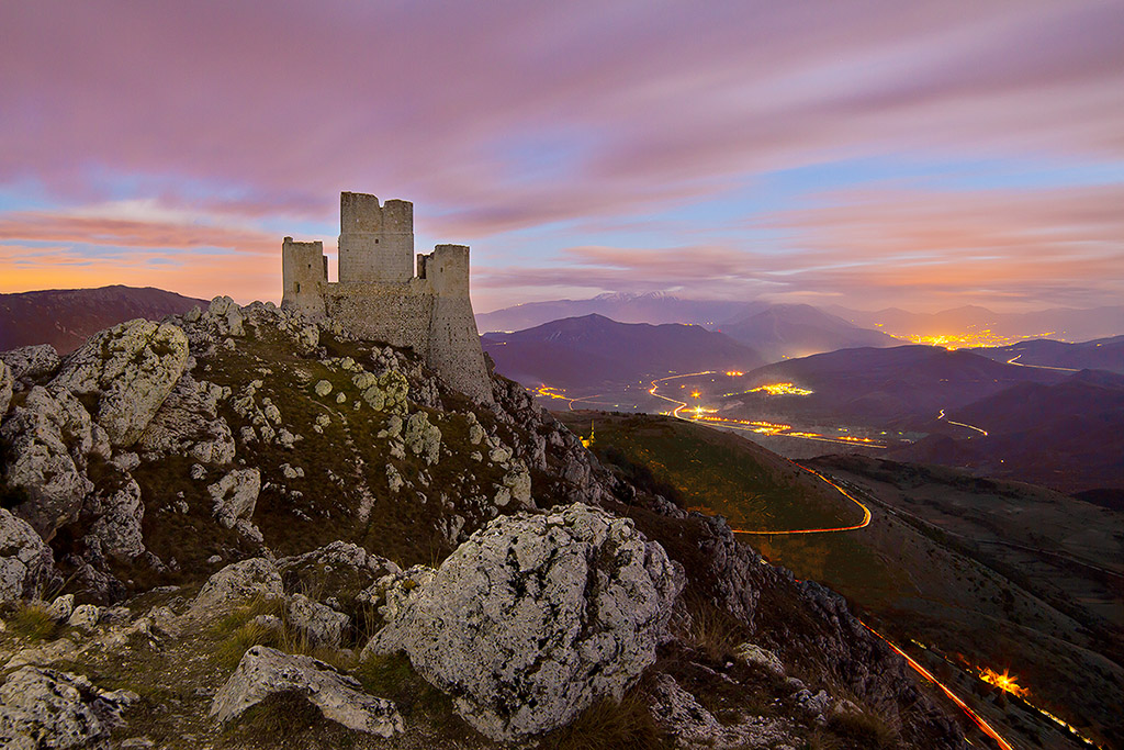 La rocca al tramonto