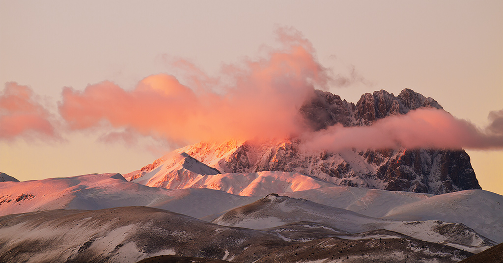 Gran Sasso al tramonto