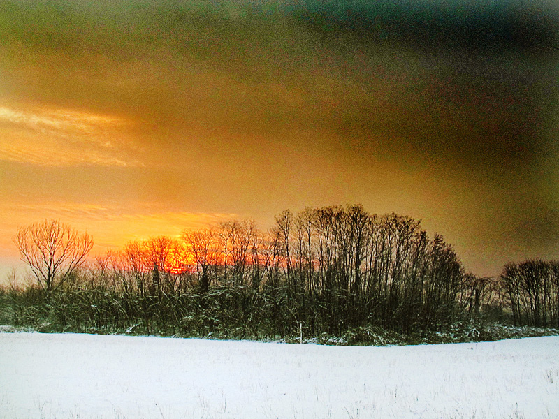 luce calda freddo intenso