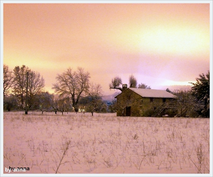 una notte con la neve