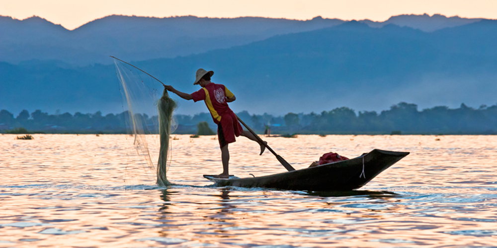 A pesca sul lago Inle