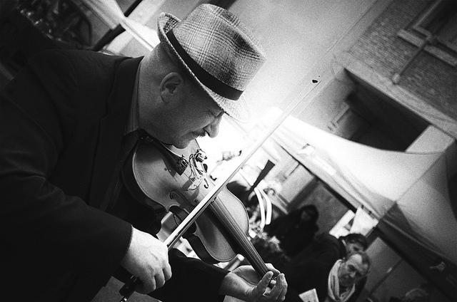 Violinista di strada.