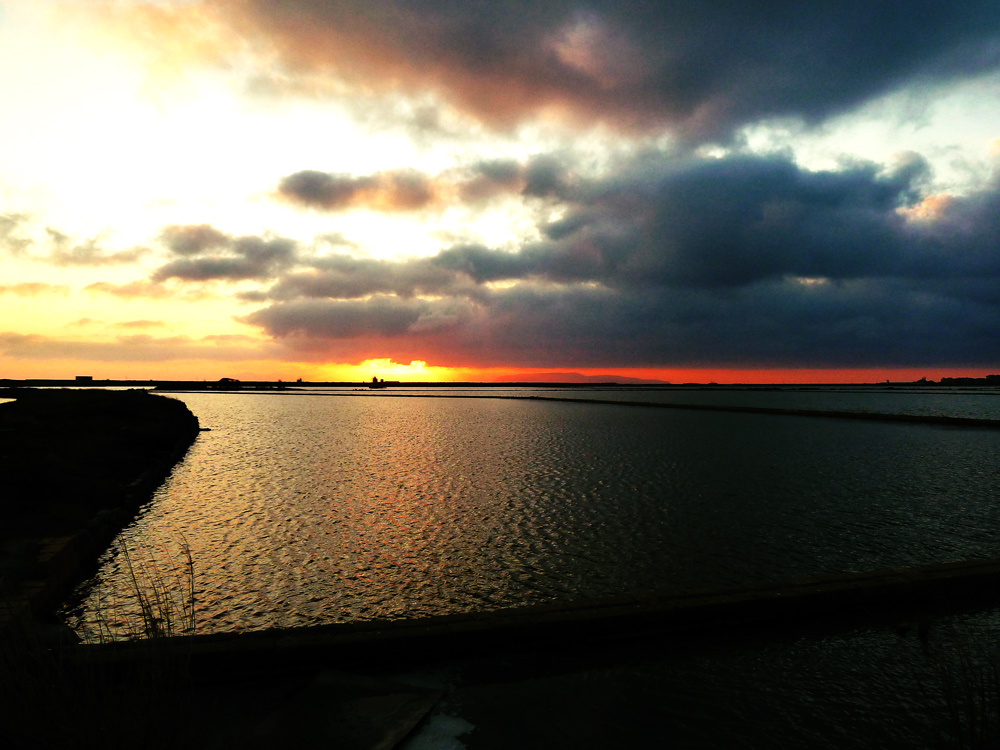 salina al tramonto