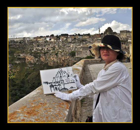 DIPINTO DELLA TURISTA