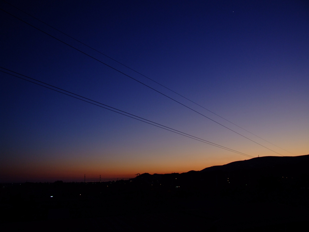 tramonto dal balcone di casa