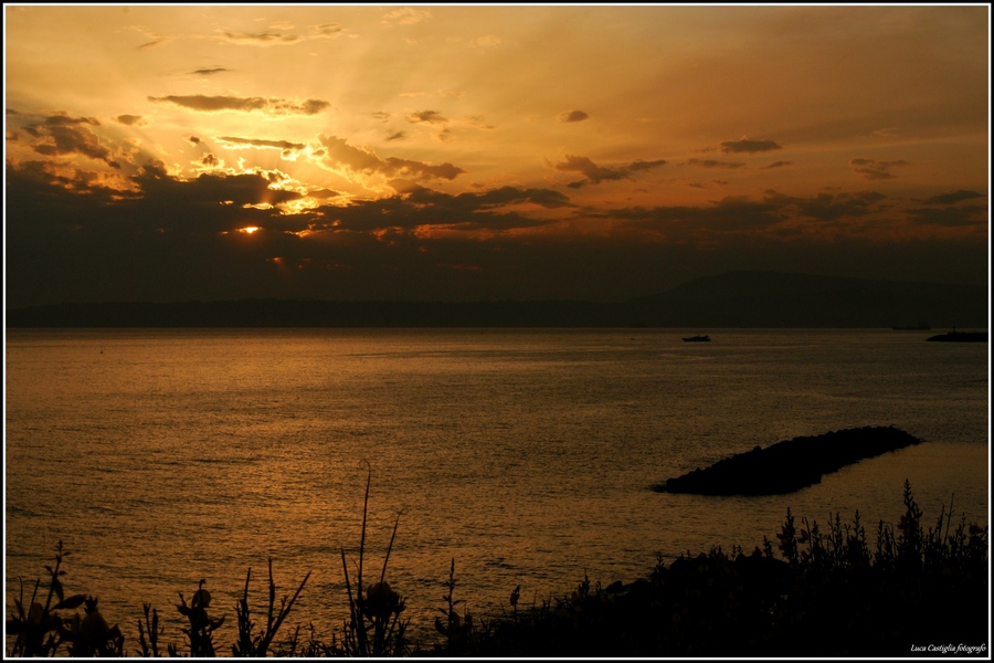 Sunset over the harbor...