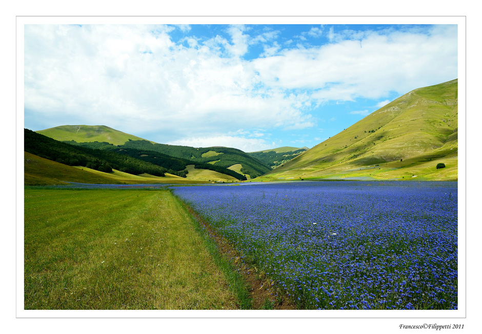 Dietro il paese di Castelluccio
