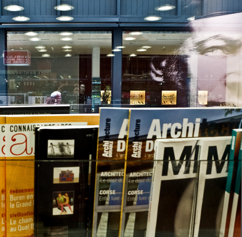self portrait with magazines