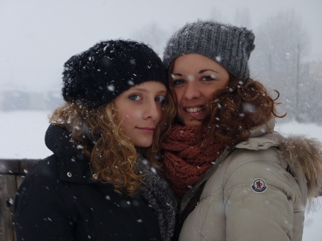 sotto i fiocchi di neve