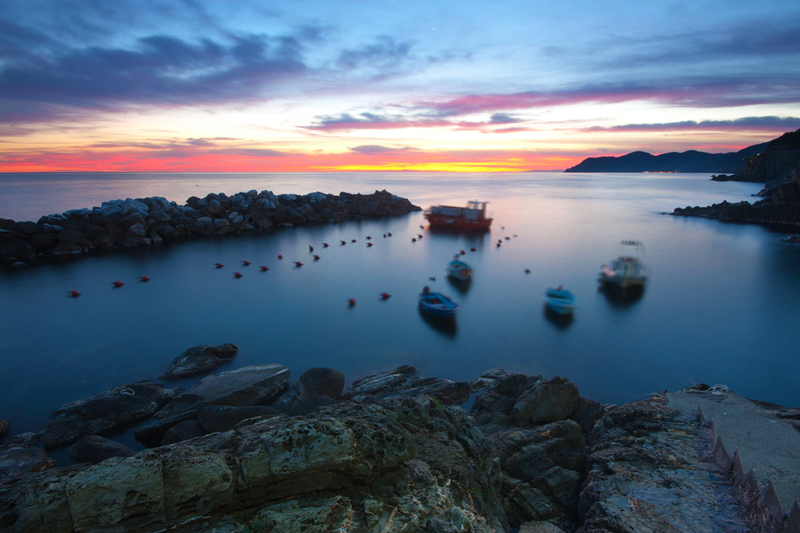 Barche all'imbrunire