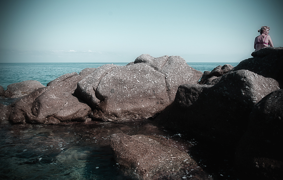 Paesaggio con schiena